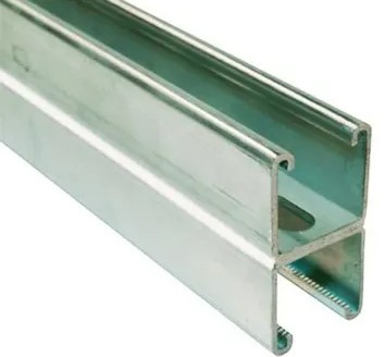 STRUT CHANNEL 13/16" X 10FT, 12 GA, OVAL SLOT  **BACK TO BACK** DOUBLE STRUT - YELLOW ZINC (GOLD)